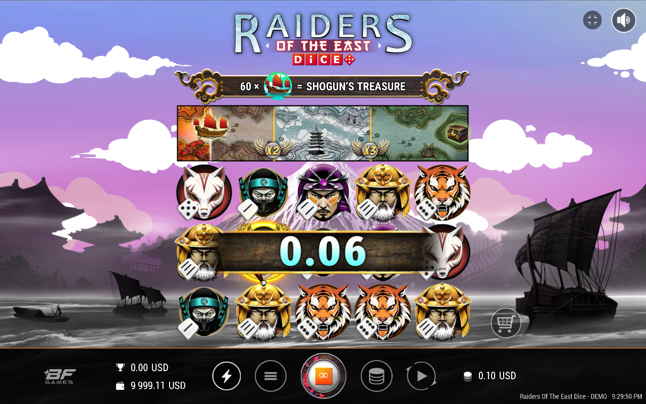 Raiders of the East Dice base game