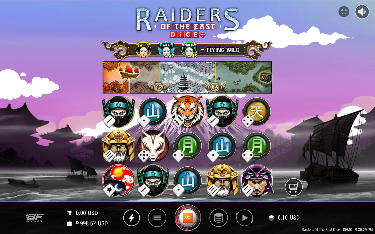 Raiders of the East Dice gameplay