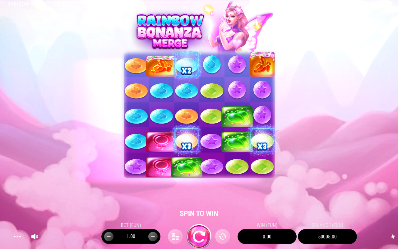 Rainbow Bonanza Merge gameplay