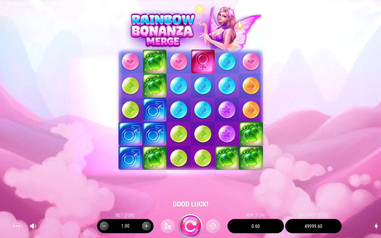 Rainbow Bonanza Merge gameplay