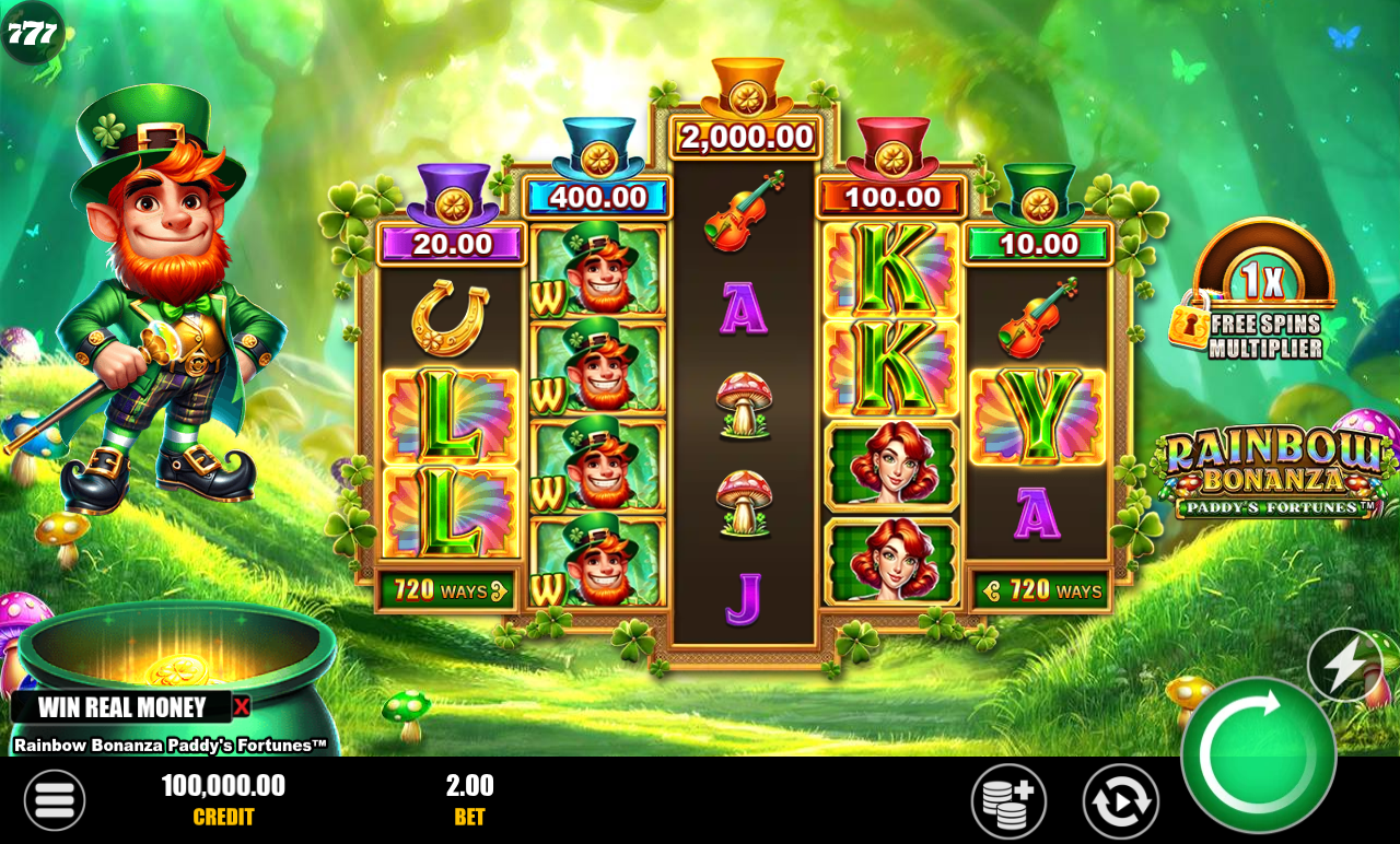 Rainbow Bonanza Paddy's Fortunes base game