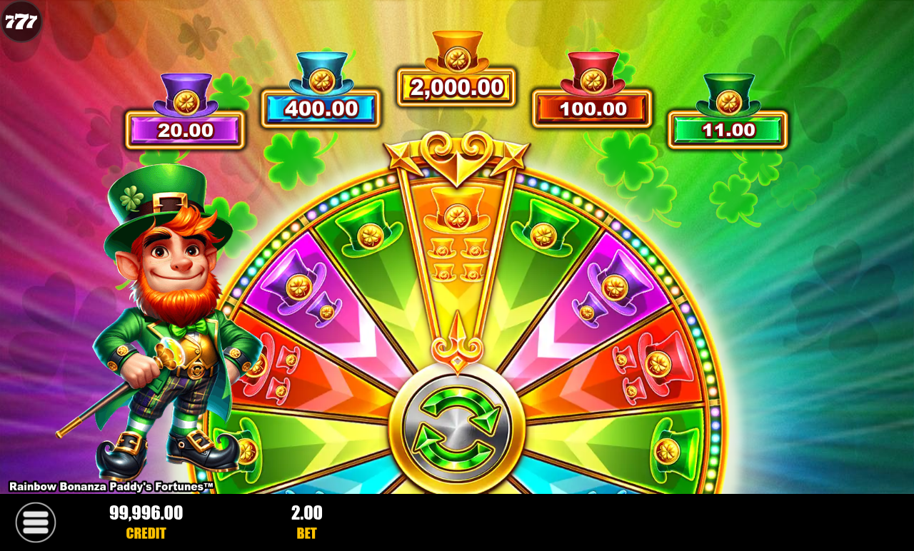 Rainbow Bonanza Paddy's Fortunes Pot of Gold Bonus feature