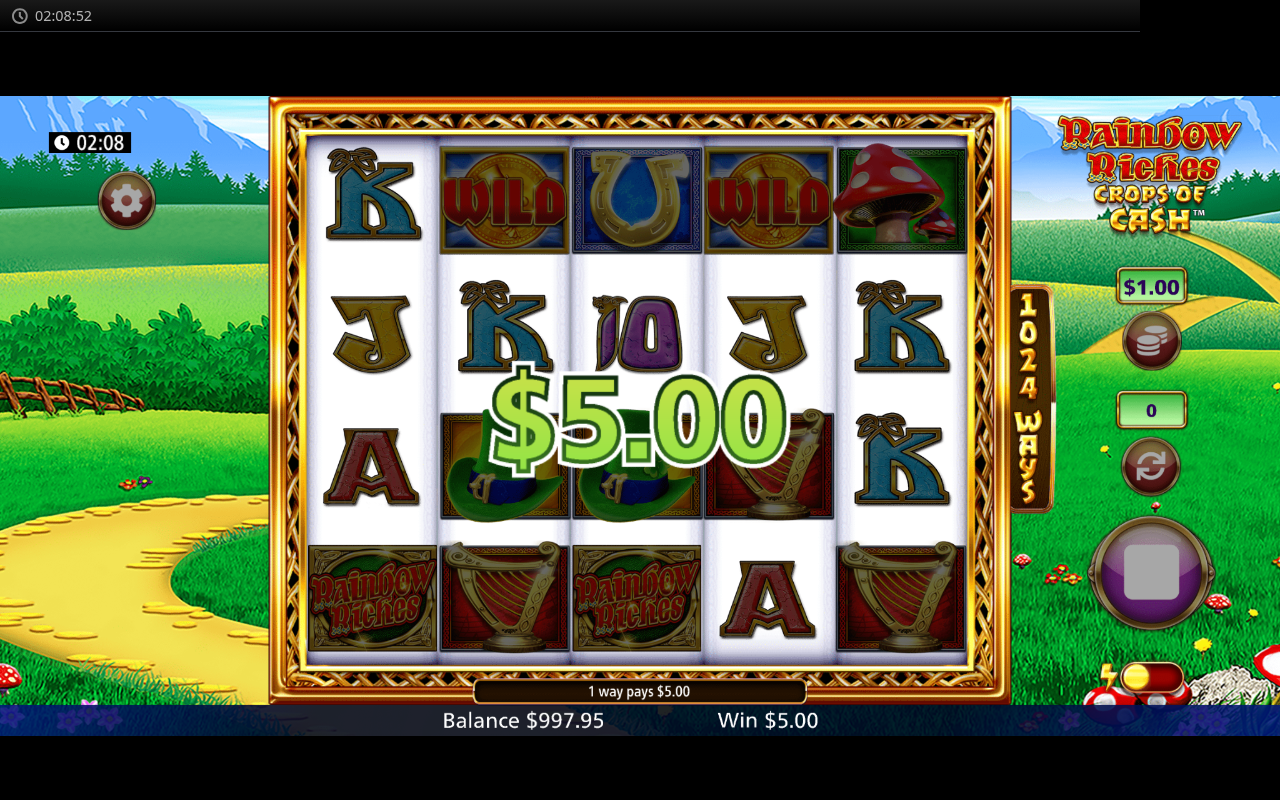 Rainbow Riches Crops of Cash gameplay