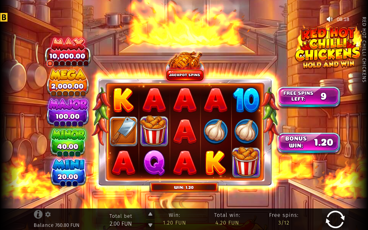 Red Hot Chilli Chickens bonus round
