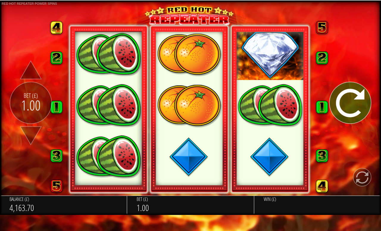 Red Hot Repeater Power Spins gameplay