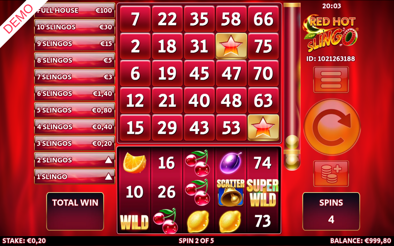 Red Hot Slingo gameplay