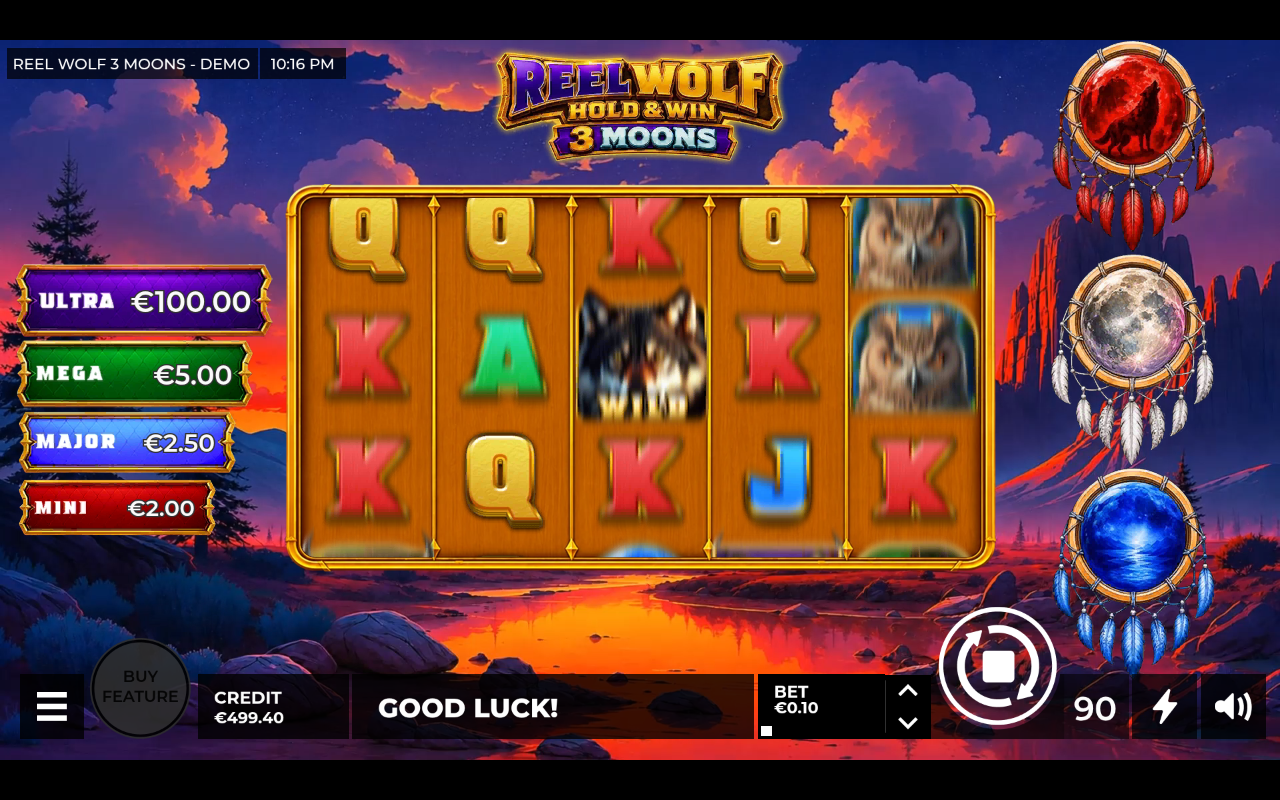 Reel Wolf 3 Moons gameplay
