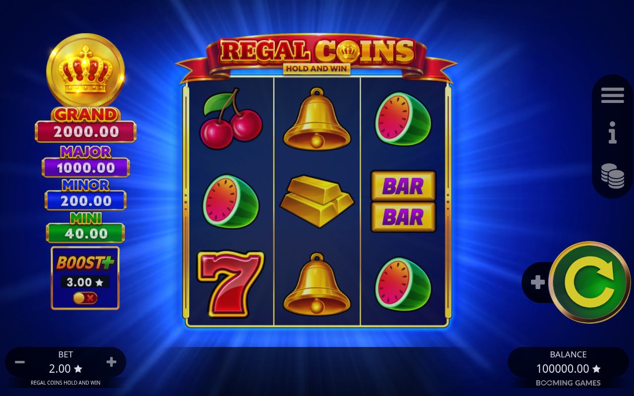 Regal Coins Hold and Win base game