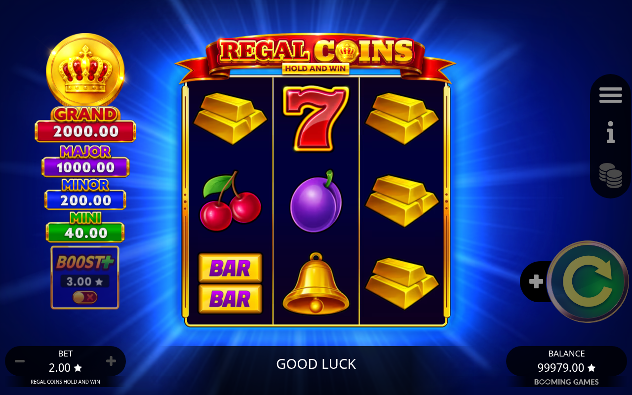 Regal Coins Hold and Win gameplay