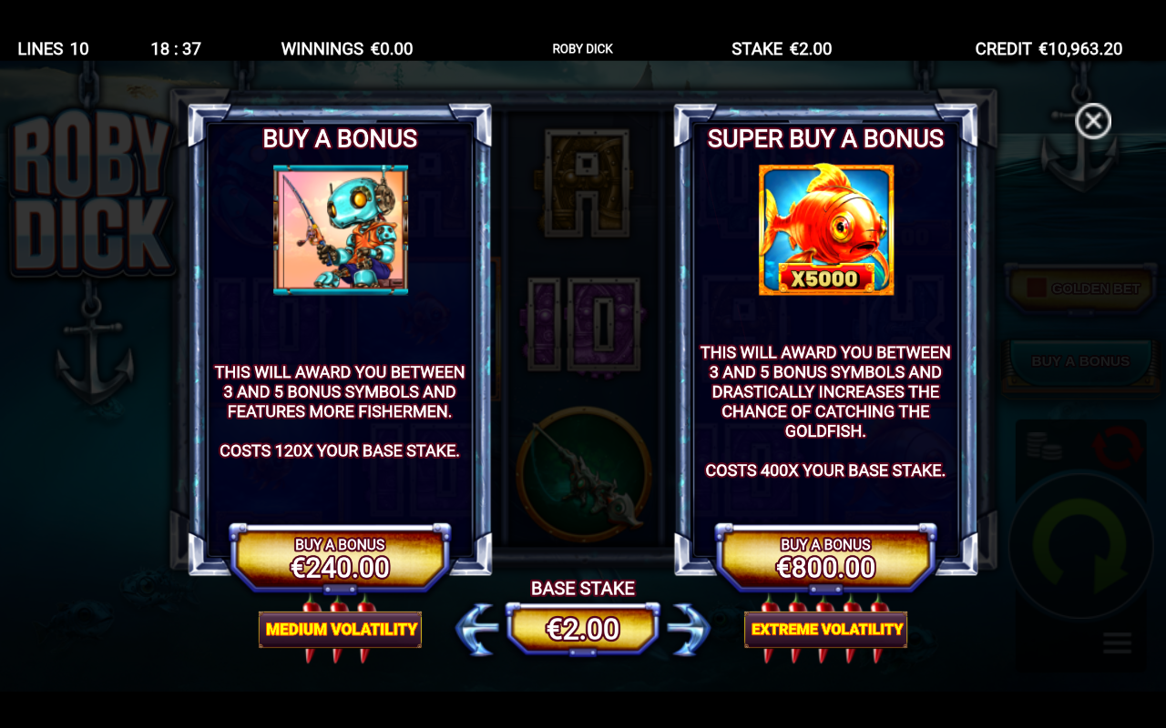 Roby Dick bonus buy