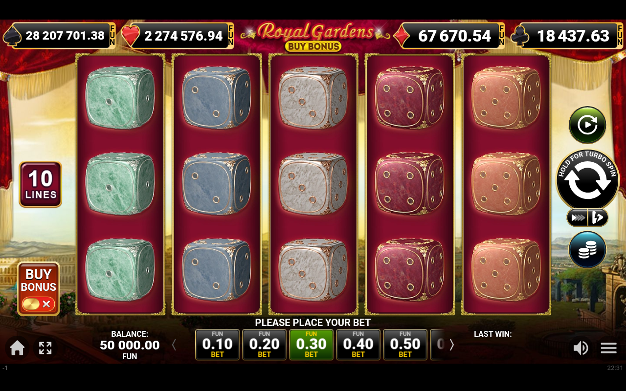 Royal Gardens Buy Bonus base game