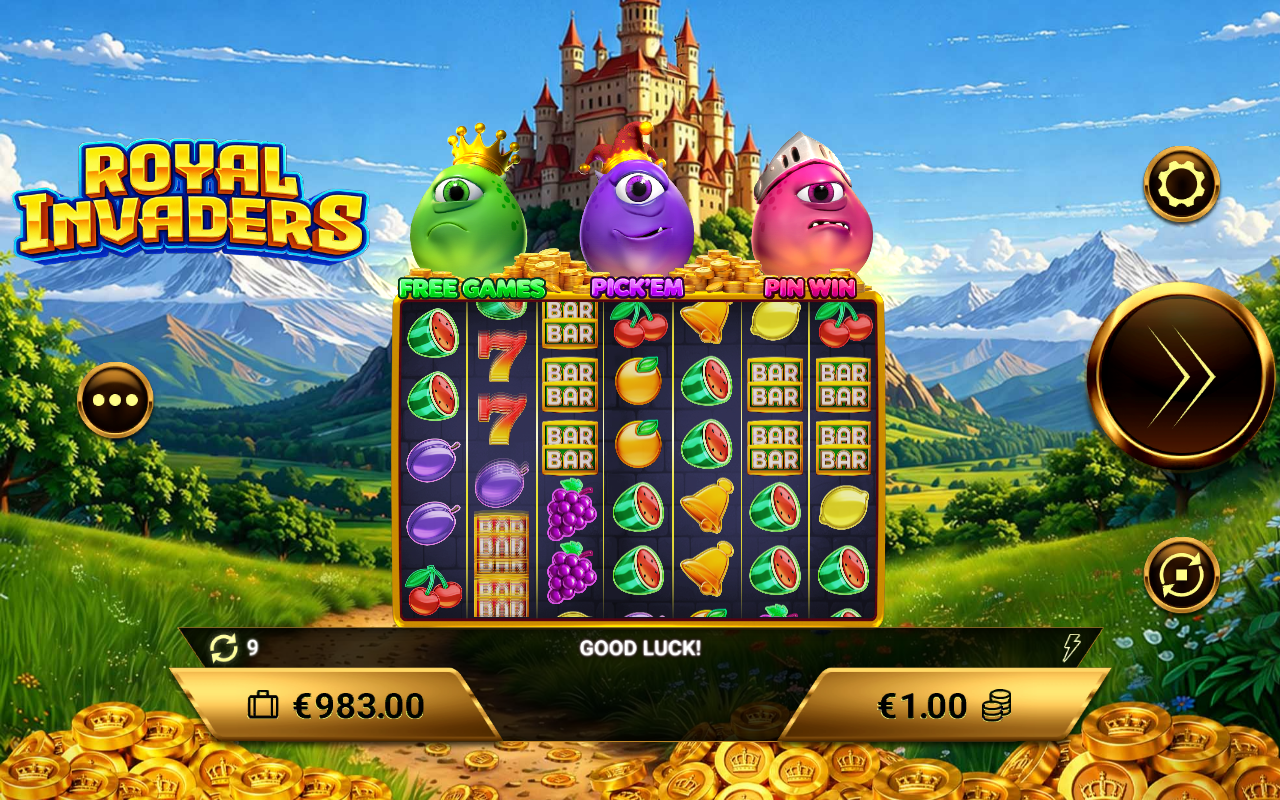 Royal Invaders free games in progress
