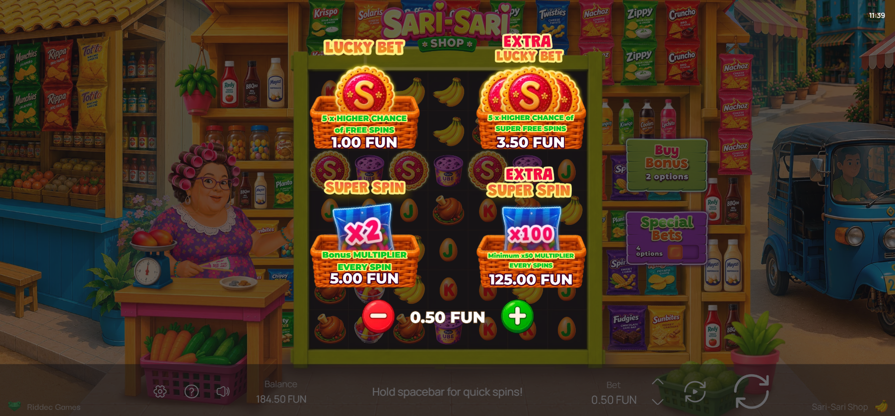 Sari Sari Shop Feature Buy menu