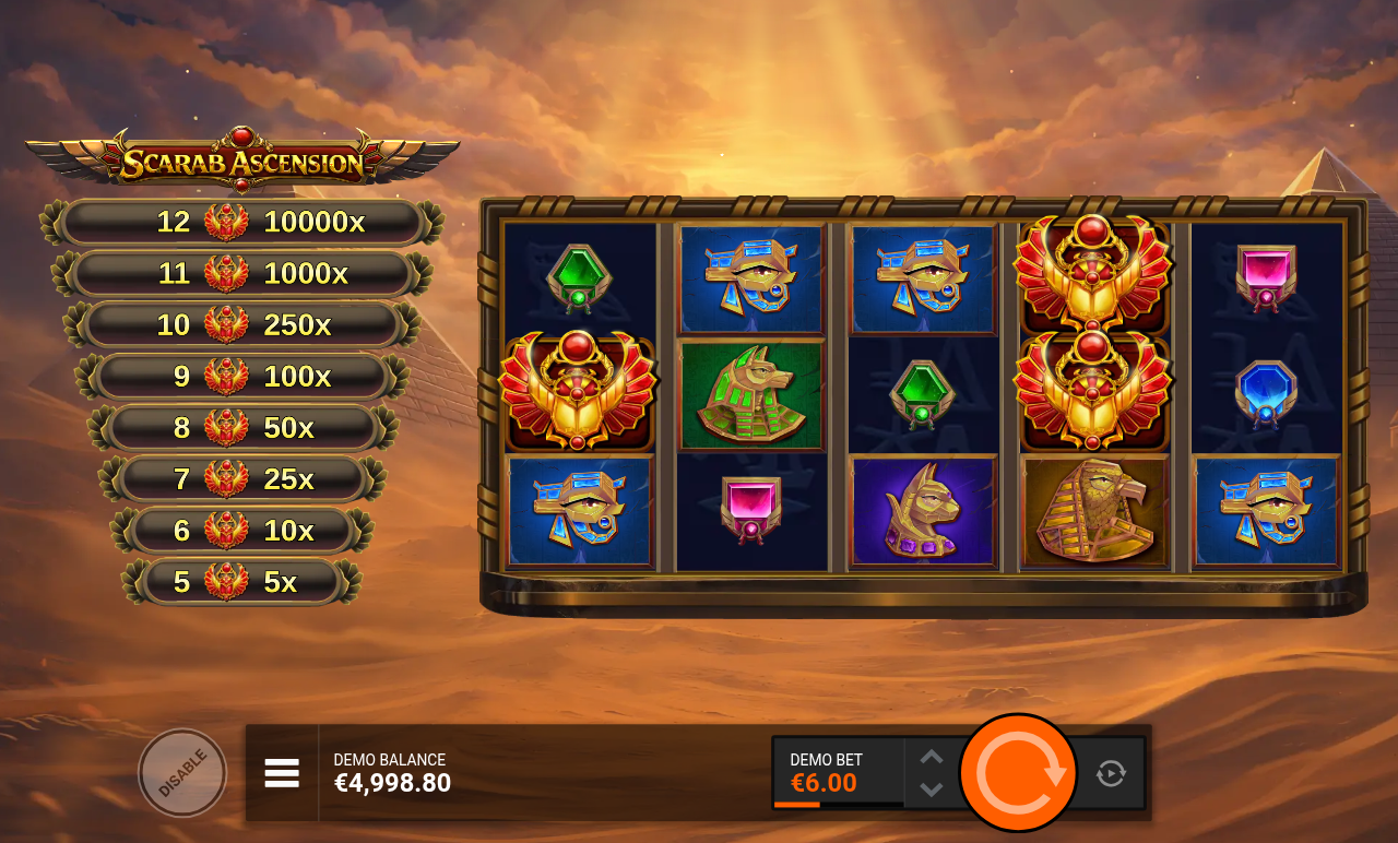 Scarab Ascension bonus round