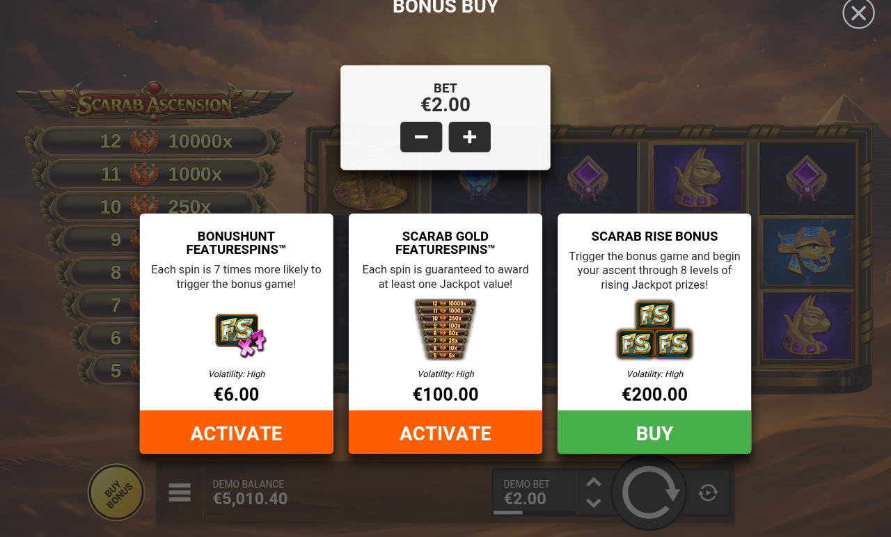 Scarab Ascension bonus buy