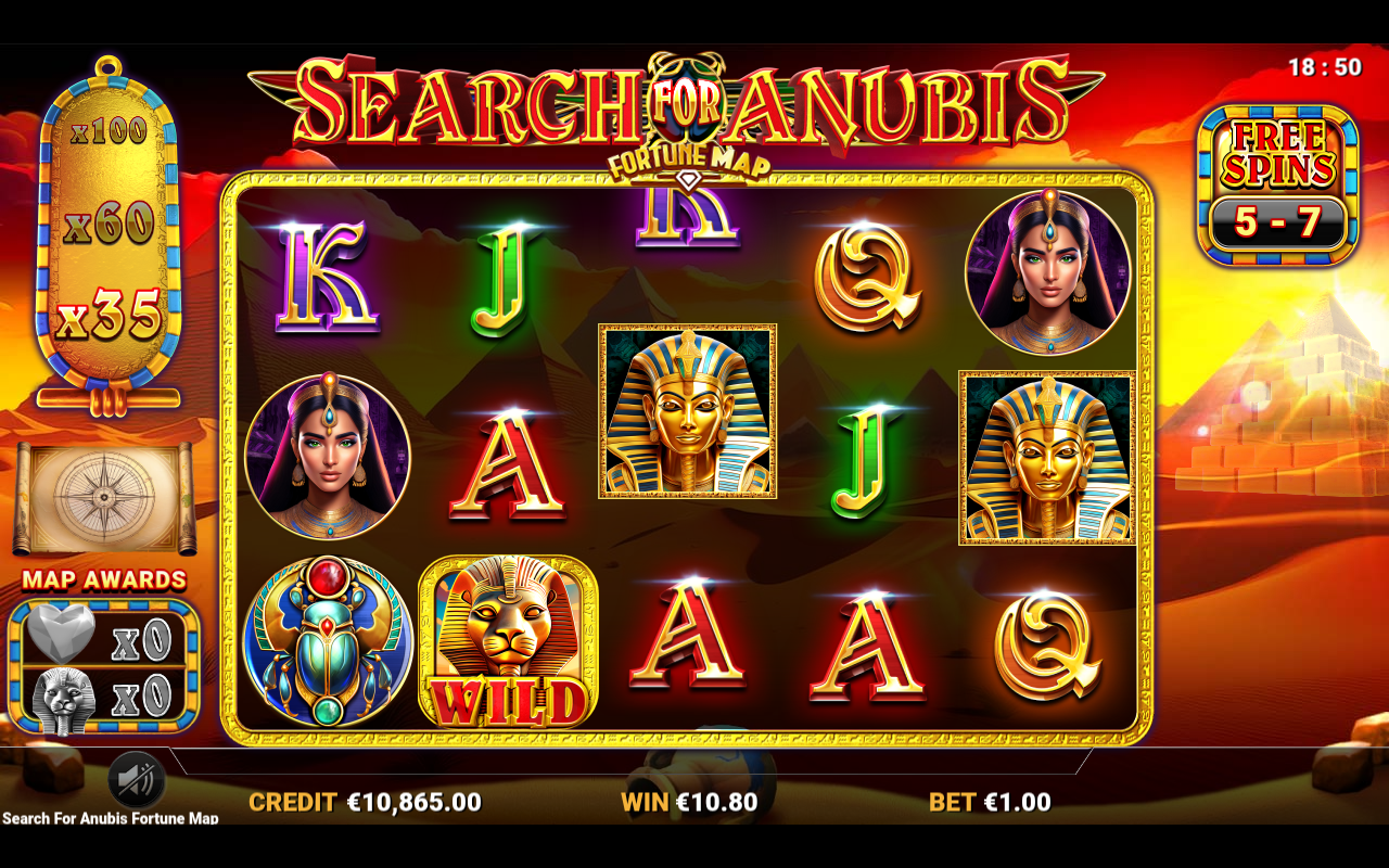 Search for Anubis Fortune Map base game