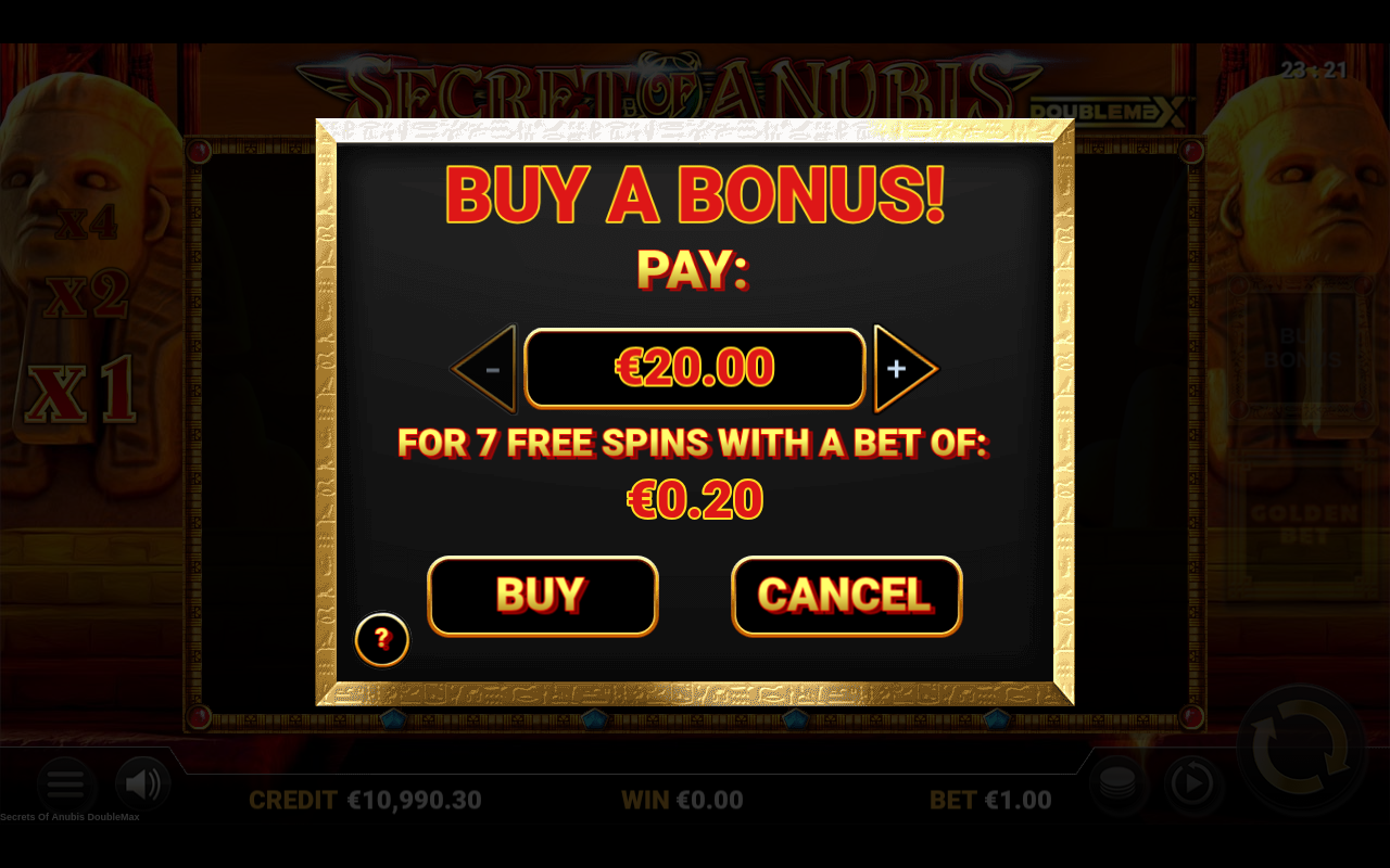 Secret of Anubis DoubleMax bonus buy