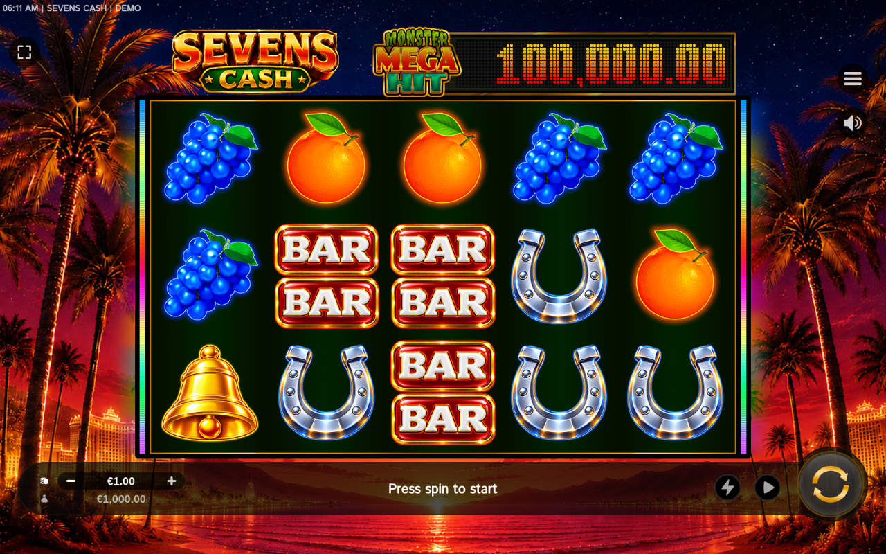 Sevens Cash base game