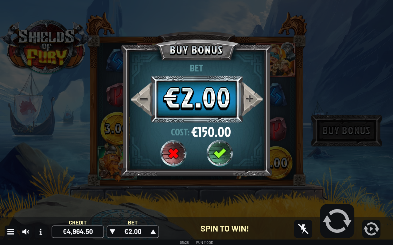 Shields of Fury bonus buy