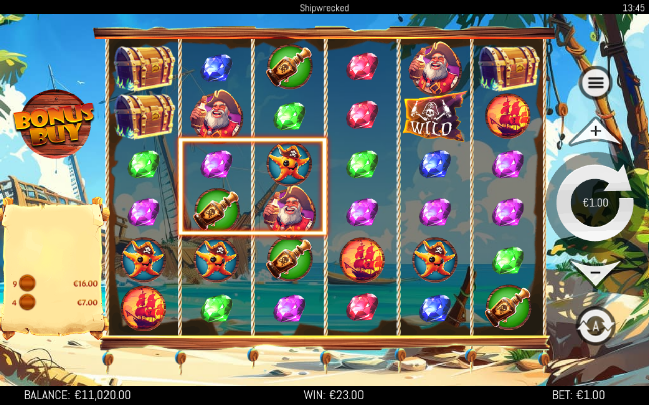 Shipwrecked gameplay with win banner