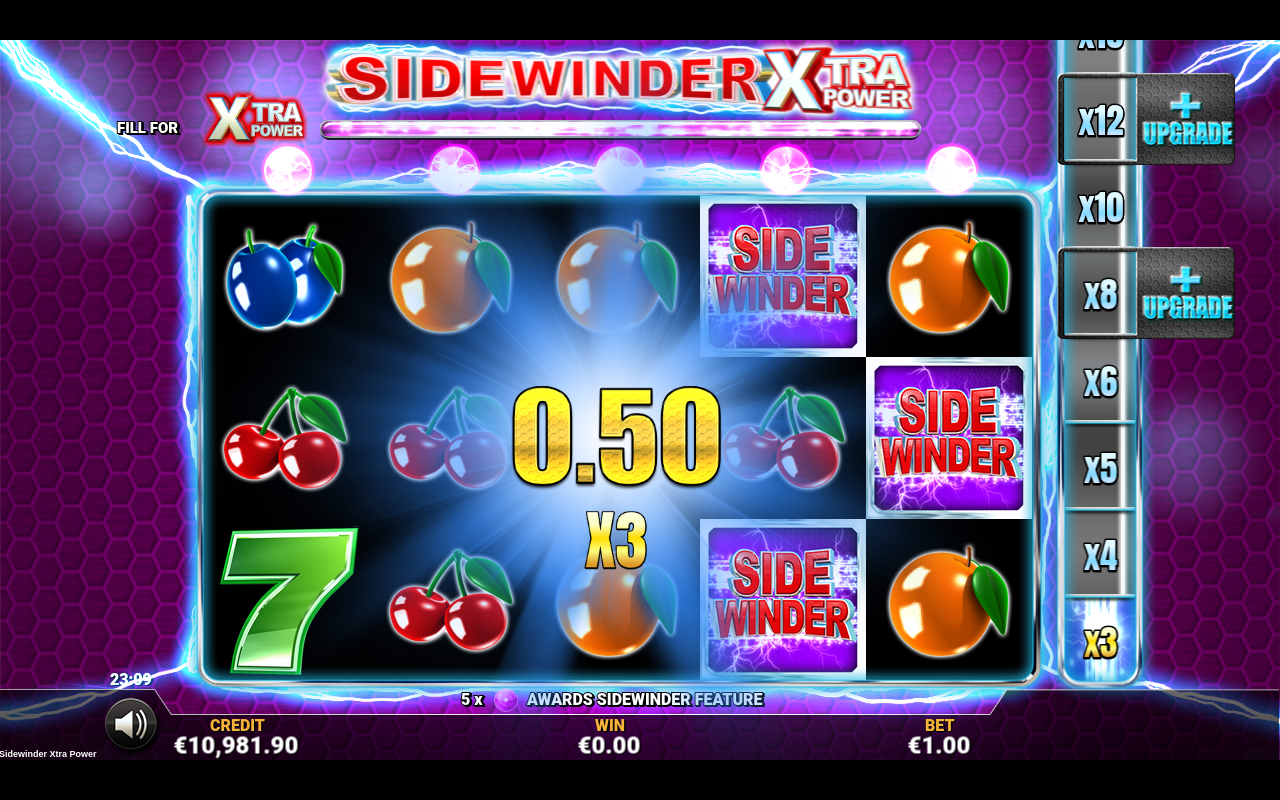 Sidewinder Xtra Power bonus round