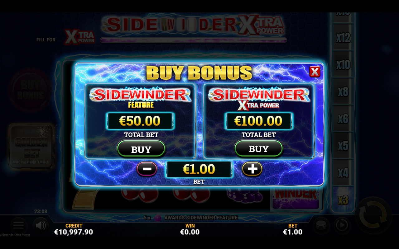 Sidewinder Xtra Power bonus buy