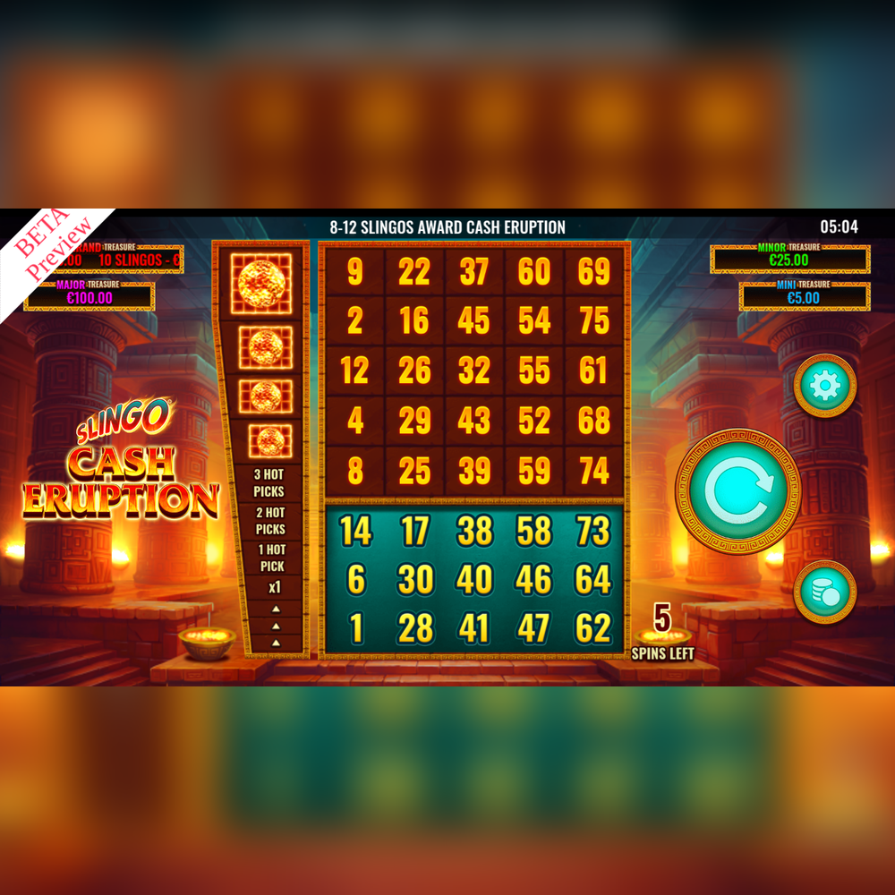 Play Slingo Cash Eruption Slot Game