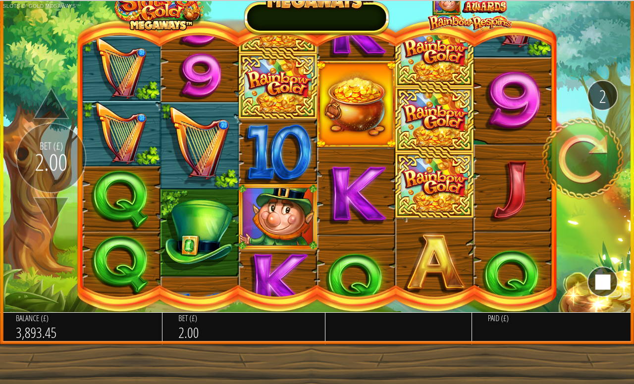 Slots O Gold Megaways Rainbow Respins gameplay