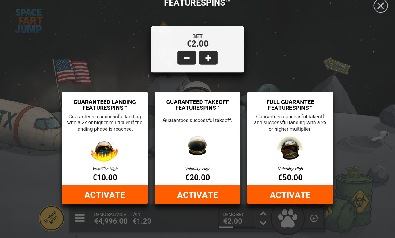 Space Fart Jump bonus buy
