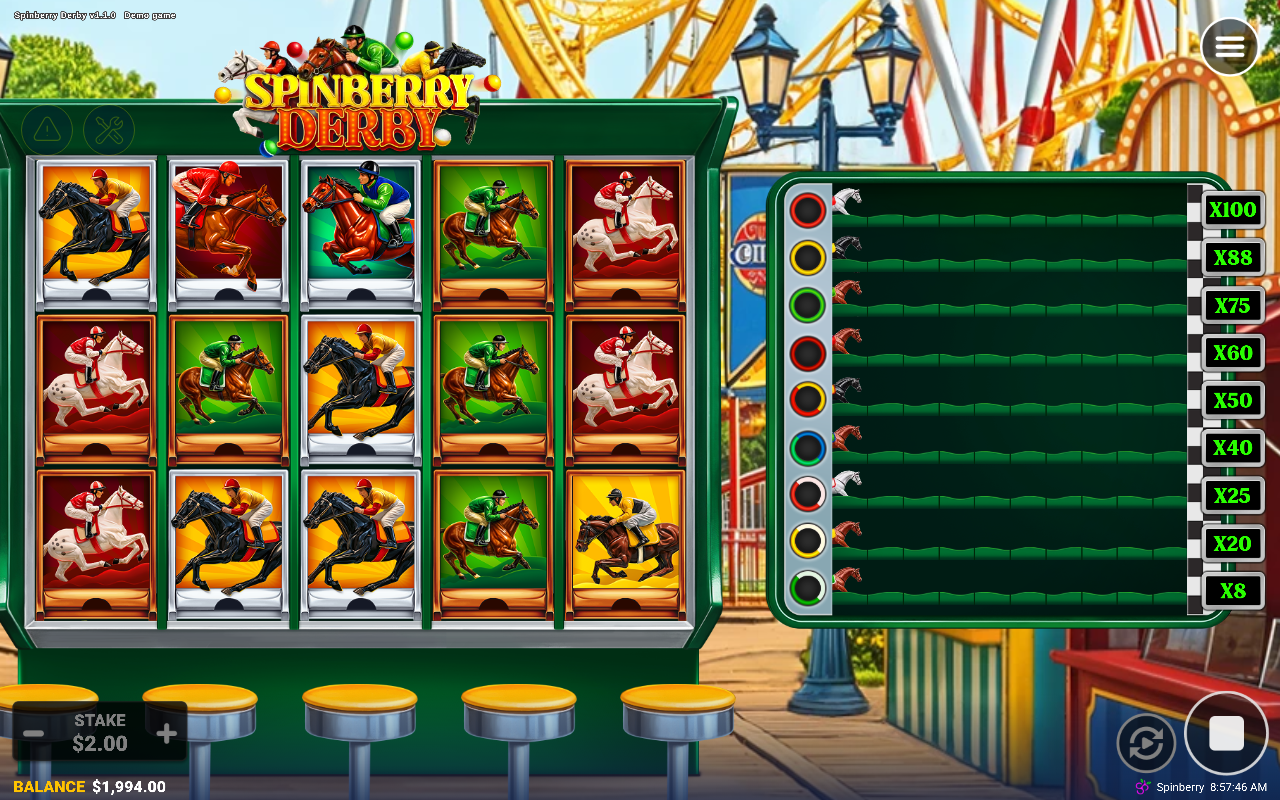 Spinberry Derby gameplay