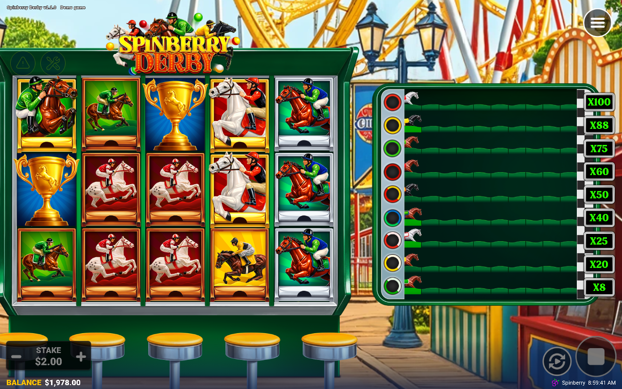 Spinberry Derby gameplay