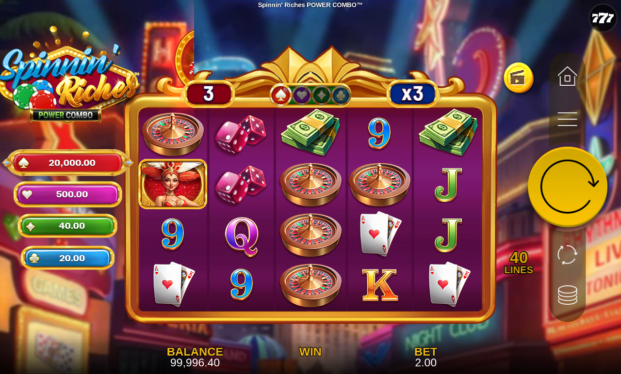 Spinnin' Riches POWER COMBO base game