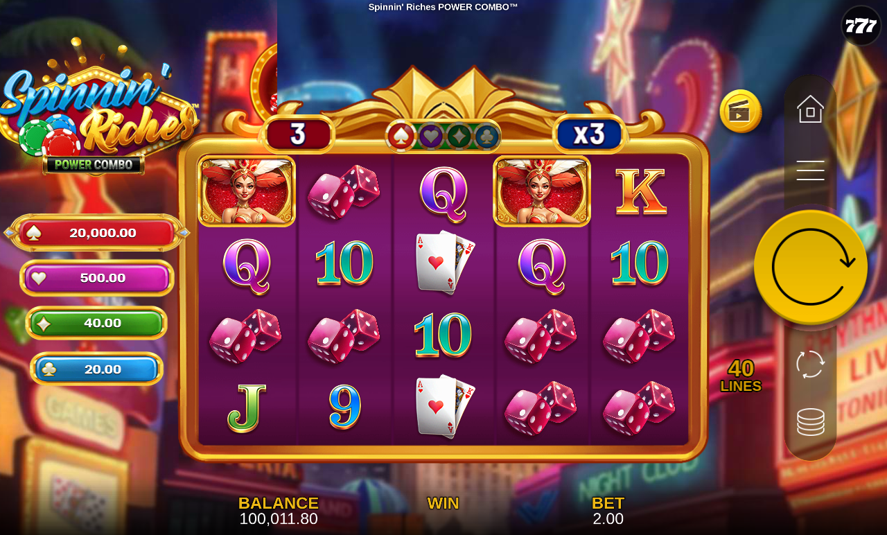 Spinnin' Riches POWER COMBO gameplay