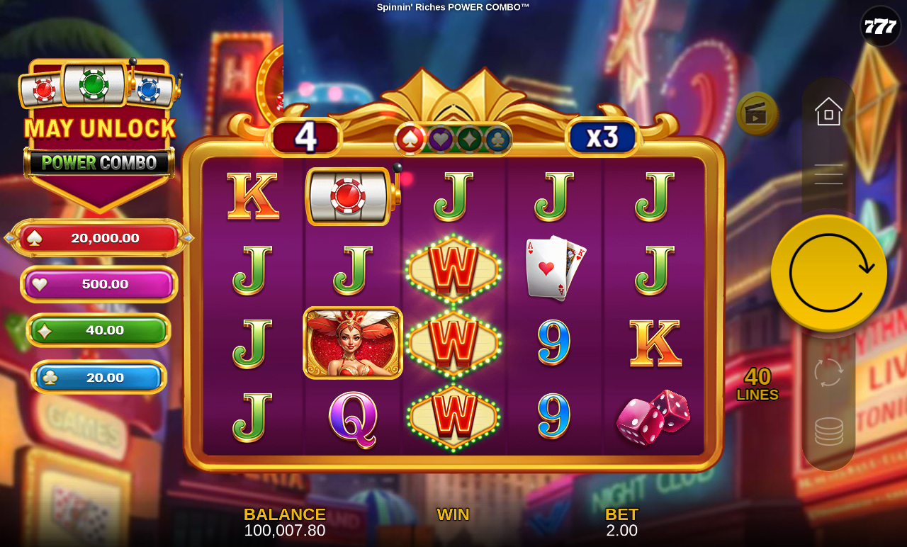 Spinnin' Riches POWER COMBO gameplay