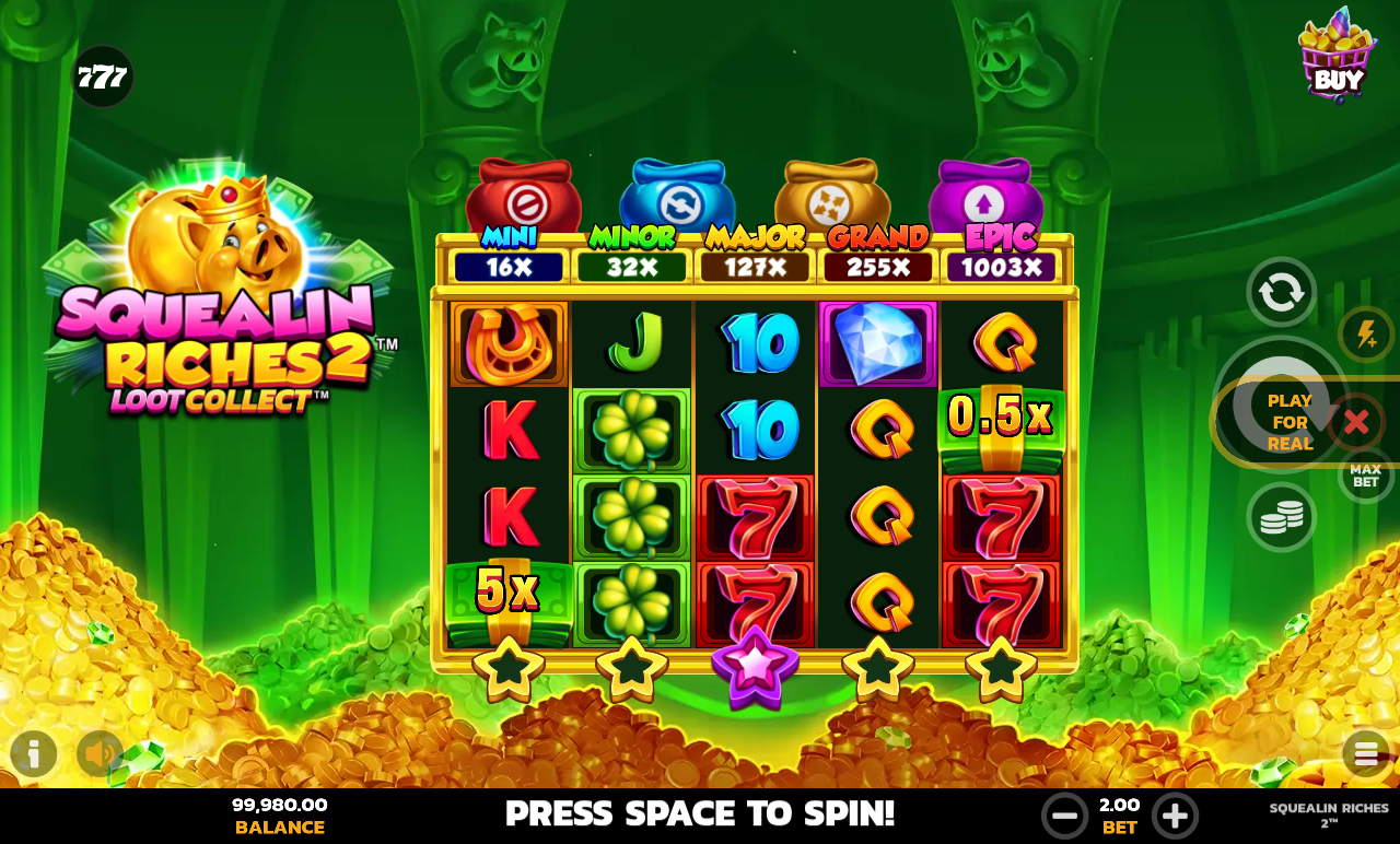 Squealin Riches 2 gameplay