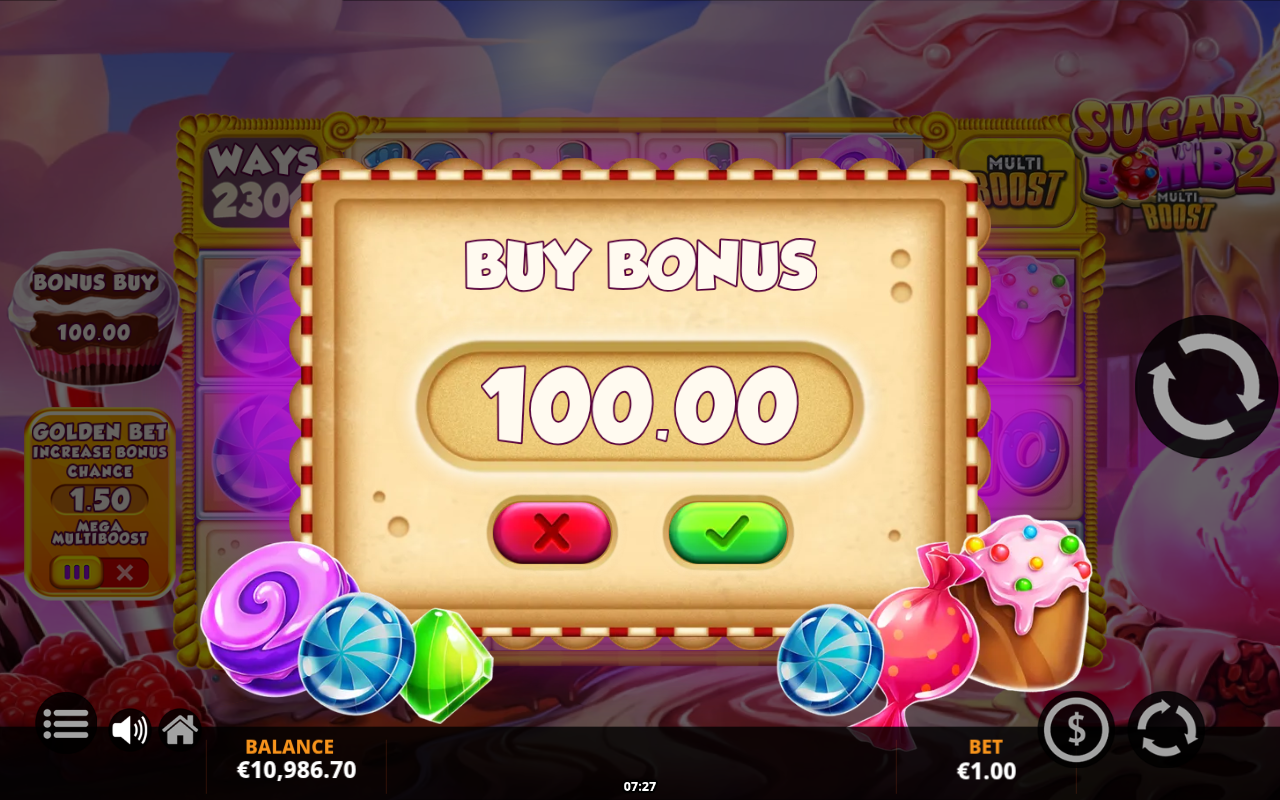 Sugar Bomb 2 MultiBoost bonus buy