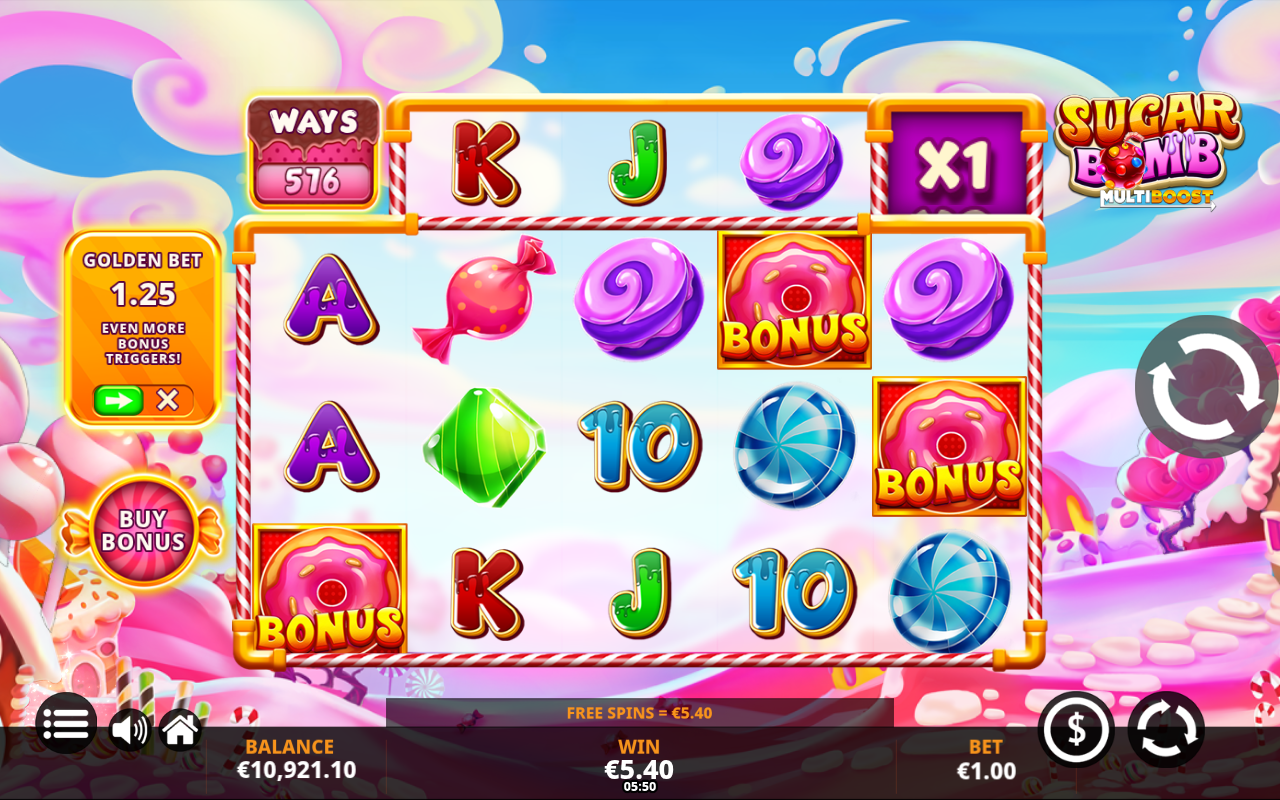 Sugar Bomb MultiBoost bonus round