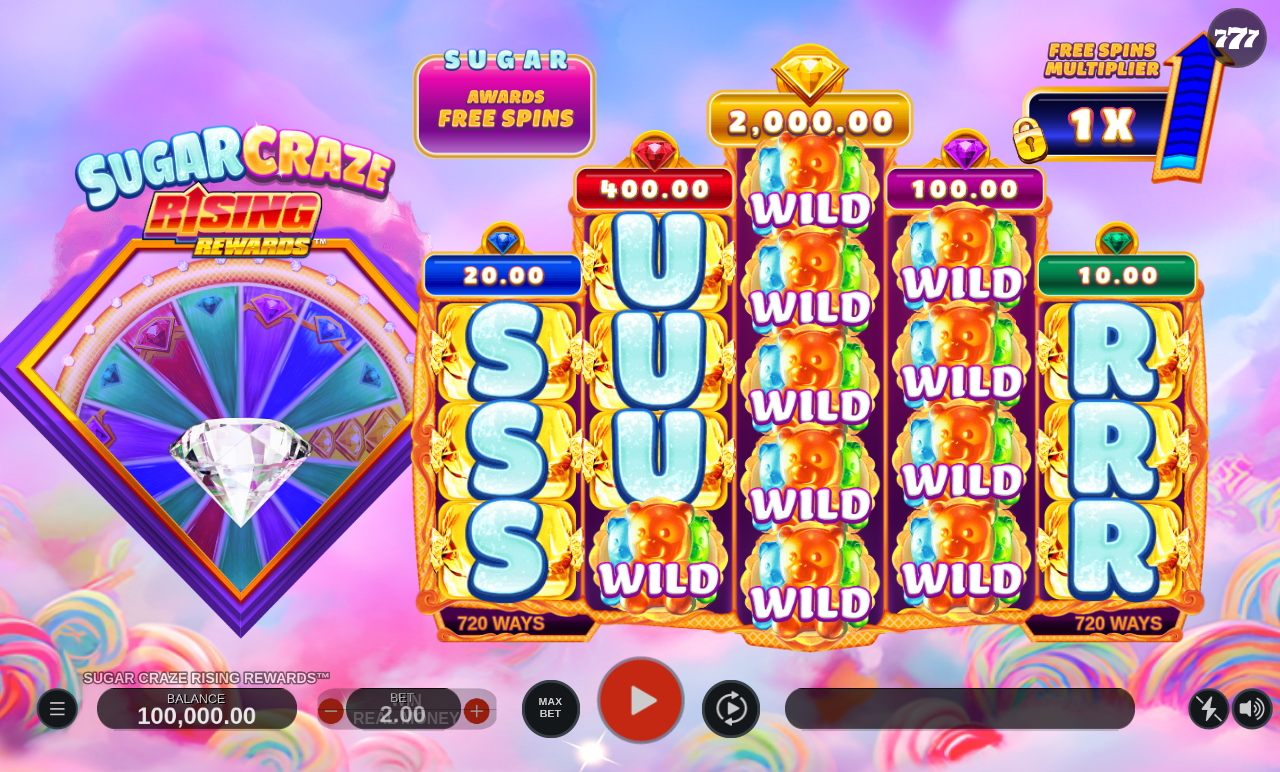Sugar Craze Rising Rewards base game