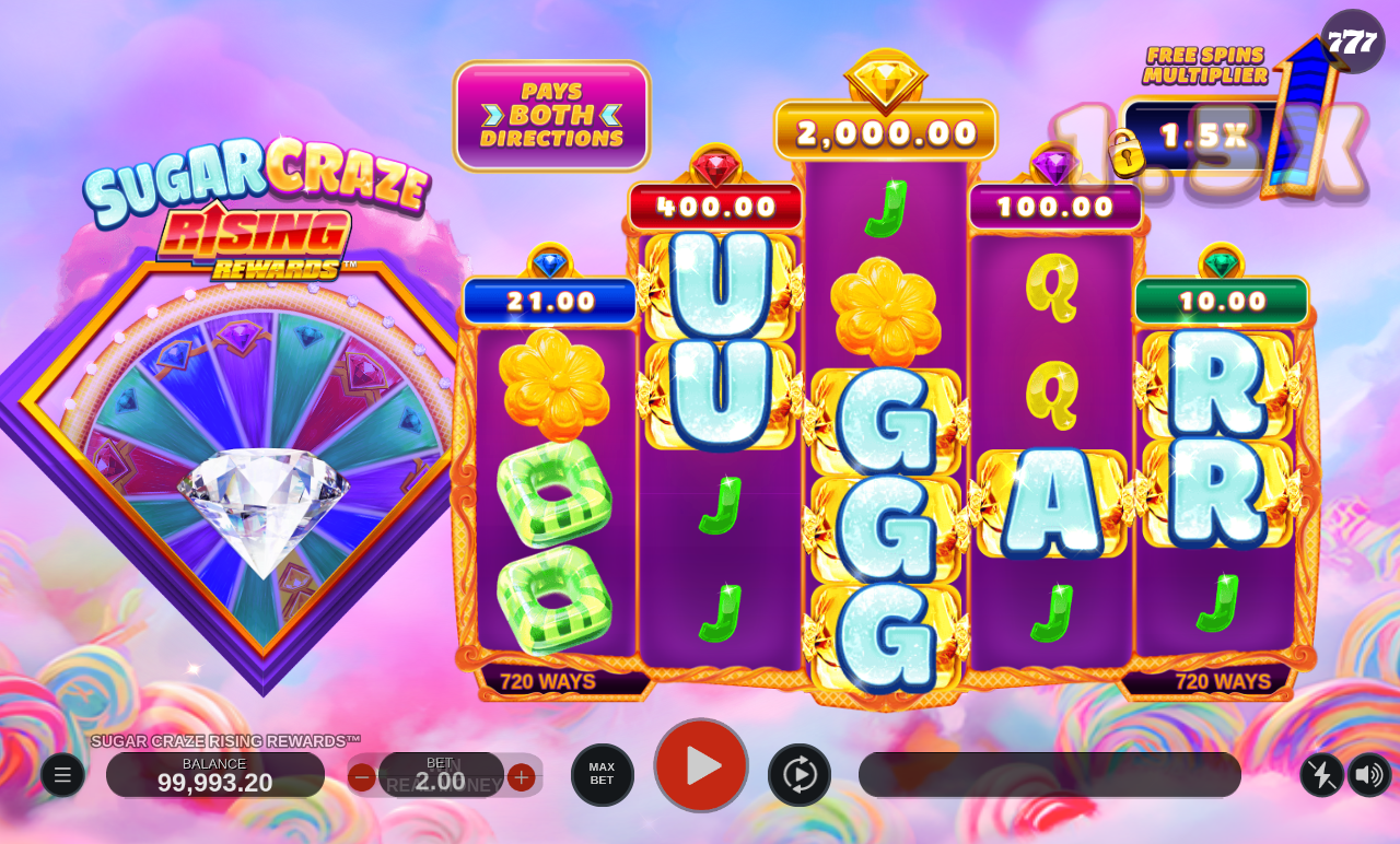 Sugar Craze Rising Rewards gameplay
