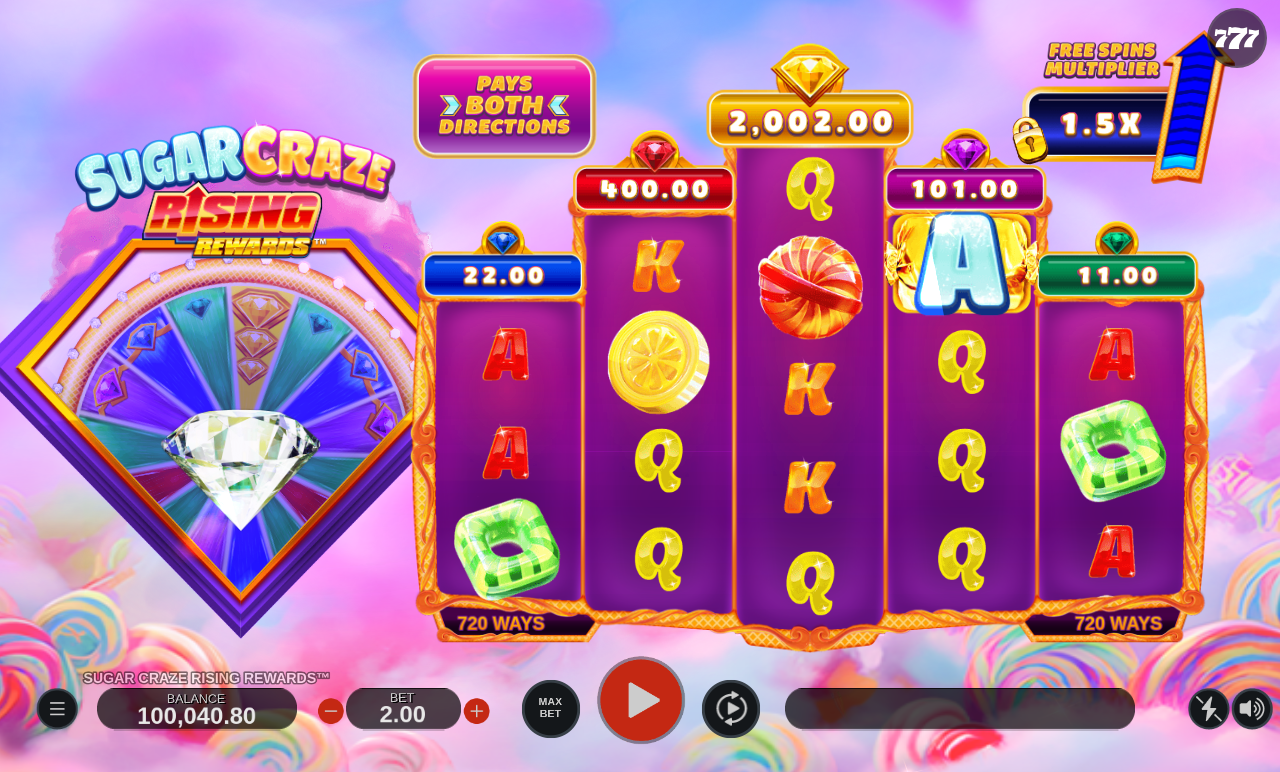 Sugar Craze Rising Rewards gameplay