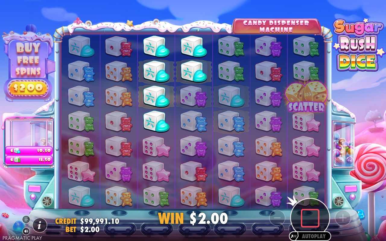 Sugar Rush Dice gameplay