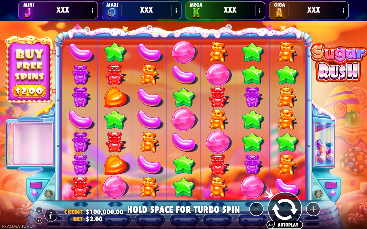 Sugar Rush - Oranje Jackpot base game