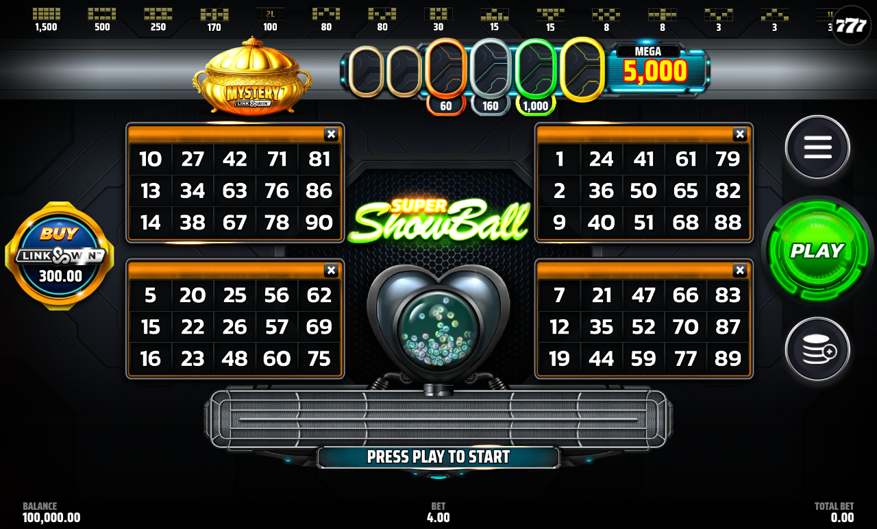 Super Showball Mystery Link&Win base game
