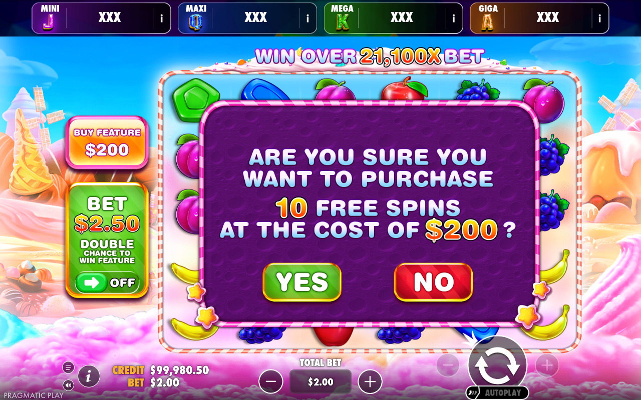 Sweet Bonanza - Oranje Jackpot bonus buy