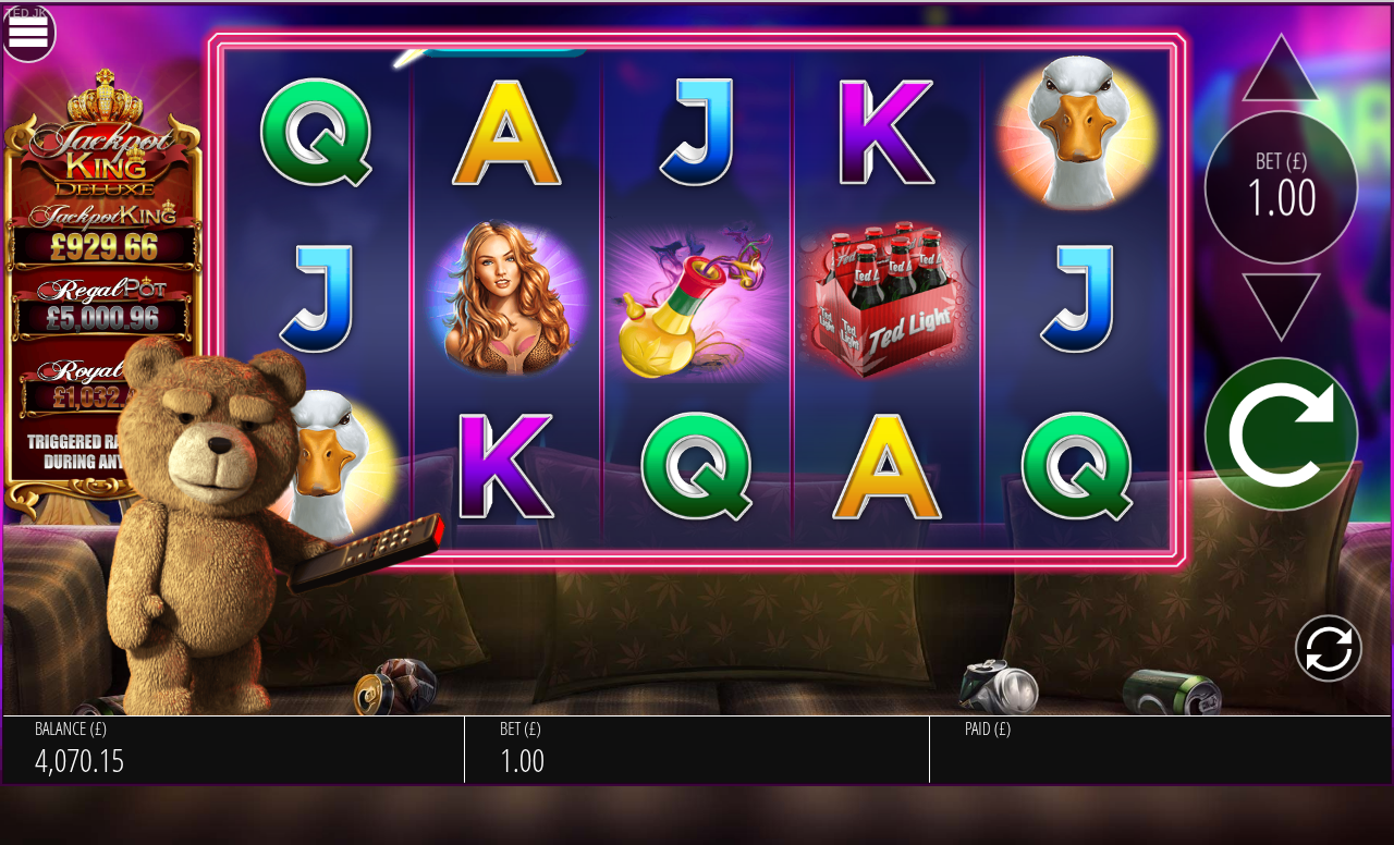 Ted Jackpot King base game
