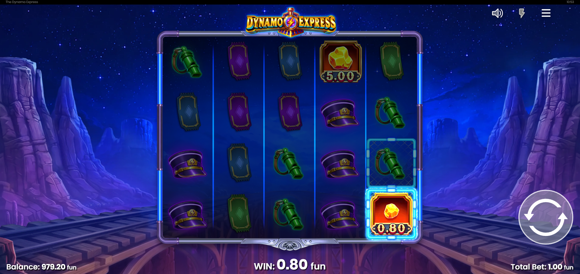 The Dynamo Express base game collect feature