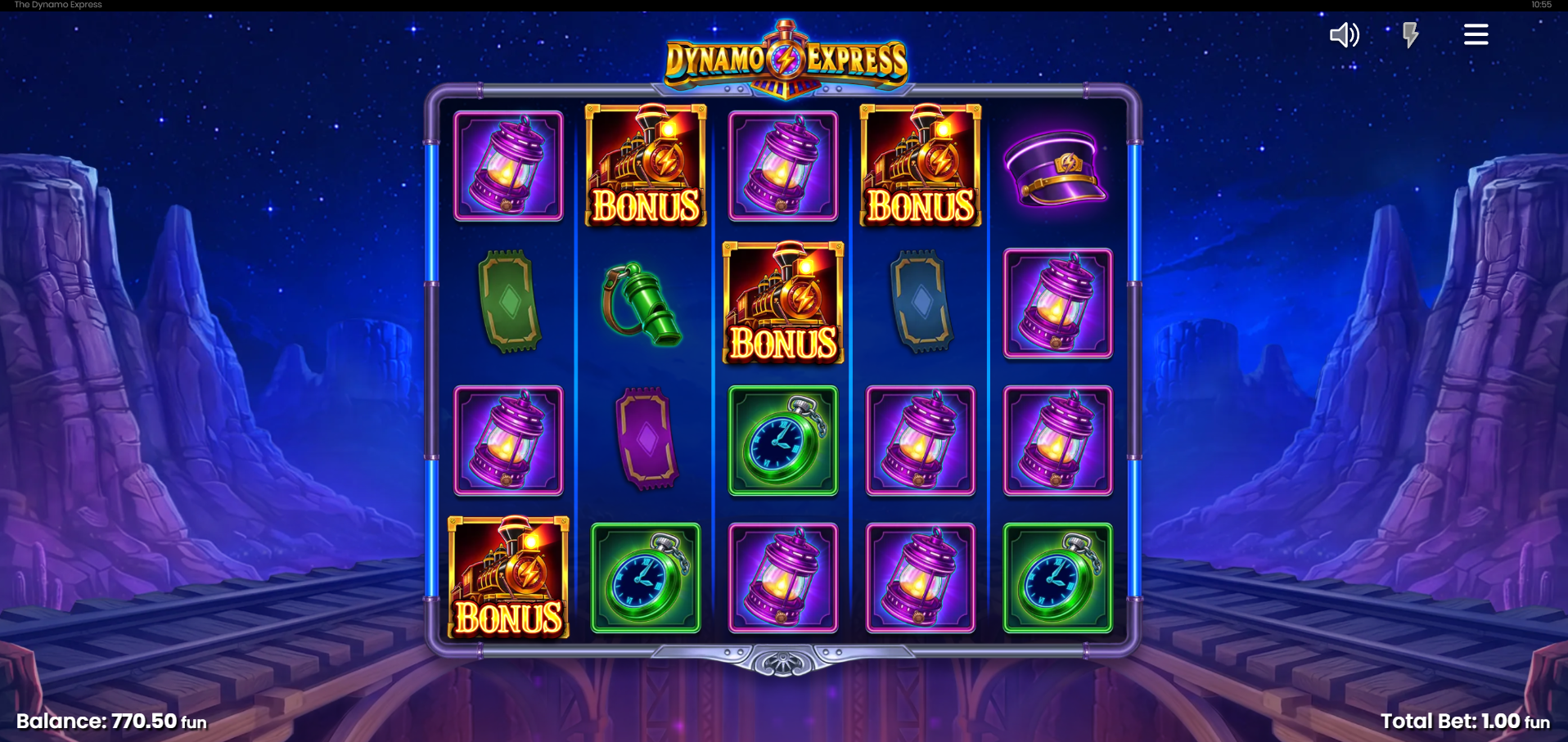 The Dynamo Express Free Spins trigger