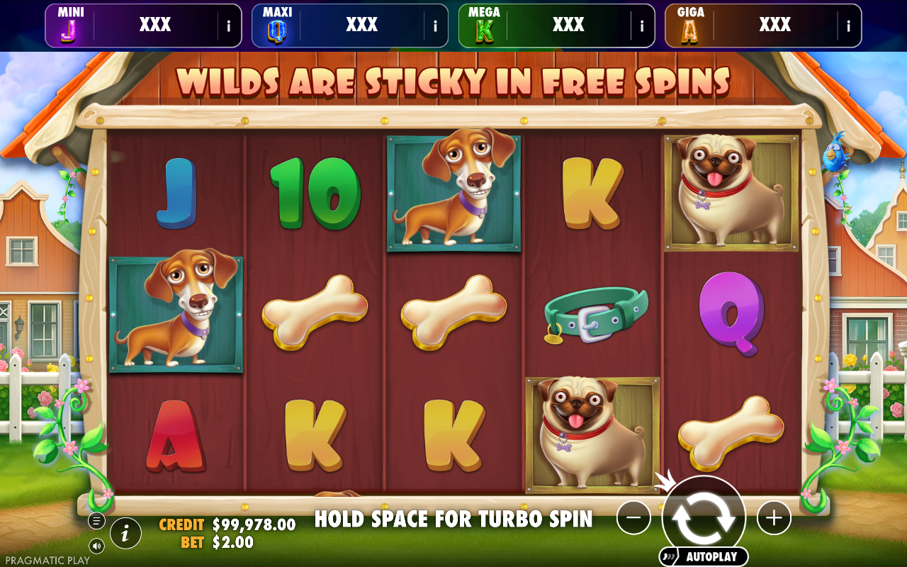 The Dog House - Oranje Jackpot free spins with sticky wilds