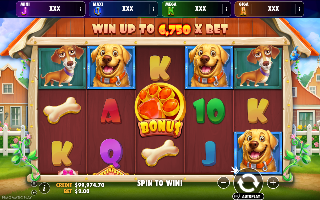 The Dog House - Oranje Jackpot base game play