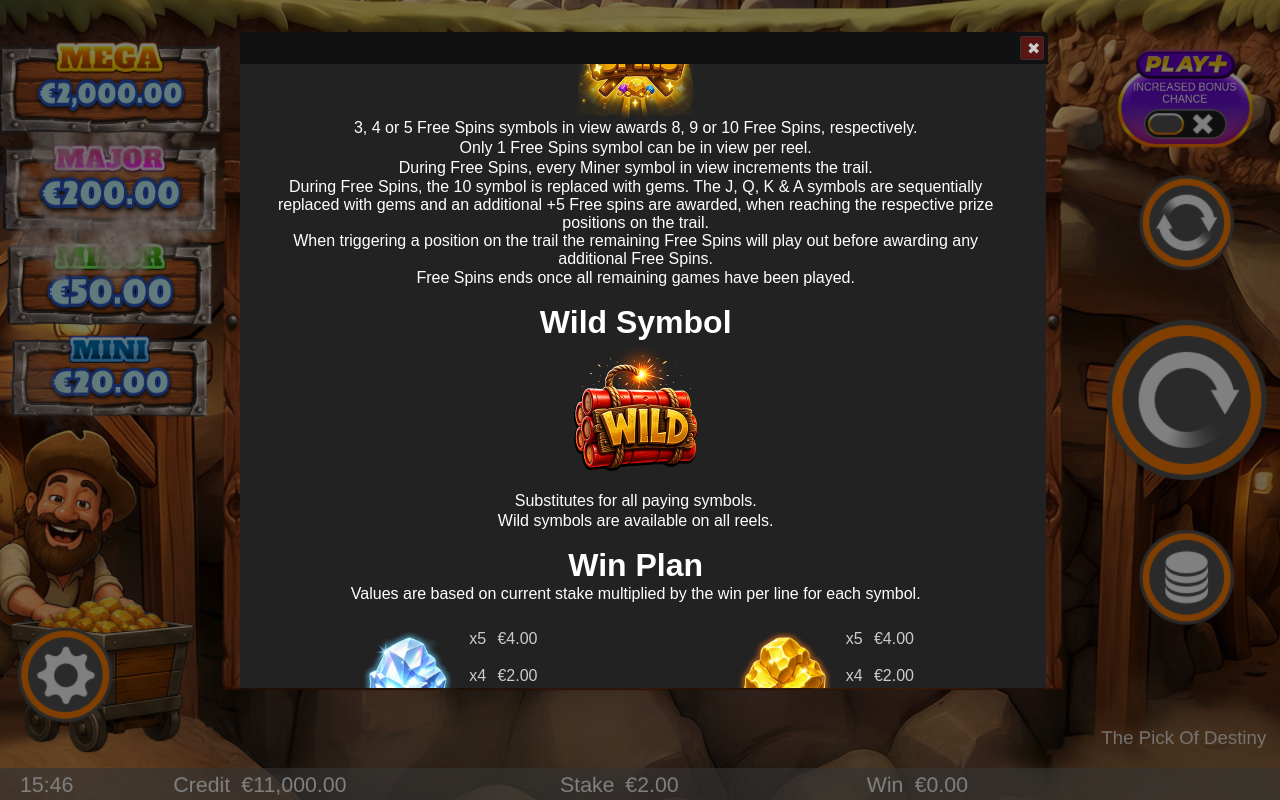 The Pick of Destiny information screen